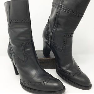 EDDIE BAUER BLACK LEATHER BOOTS